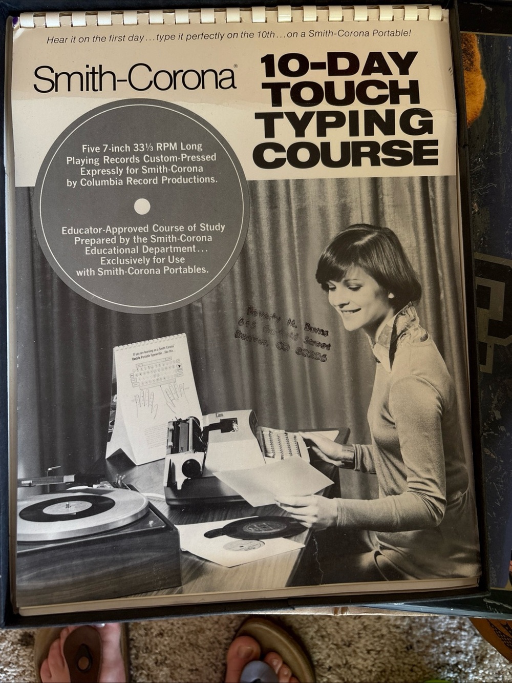 Smith-Corona 10 Touch Typing Course Book 75 (33 rmp) Vinal Records Vintage